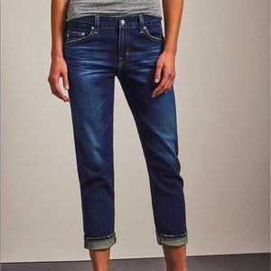 AG ADRIANO GOLDSCHMIED The Ex-Boyfriend Slouchy Slim Paint Splattered Jeans 27